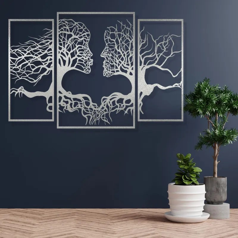 Drevený obraz, žena a muž v tvare konárov a koreňov I SENTOP FB-PR0314