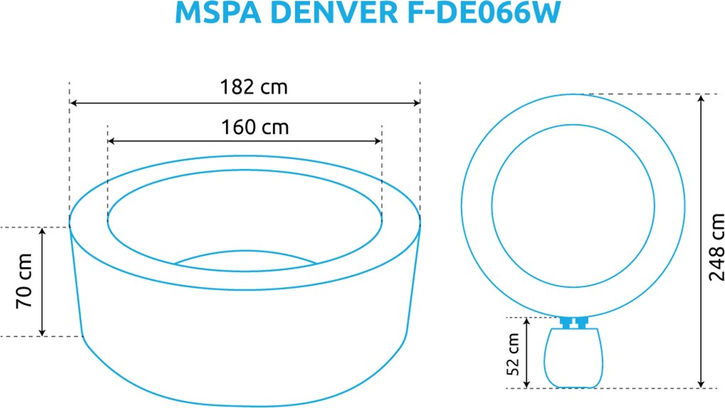 Mspa | Vírivý bazén MSPA Denver F-DE066W | 11400308
