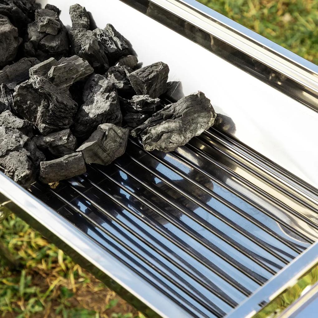 InnovaGoods Skladací gril na drevené uhlie ExelQ z nehrdzavejúcej ocele