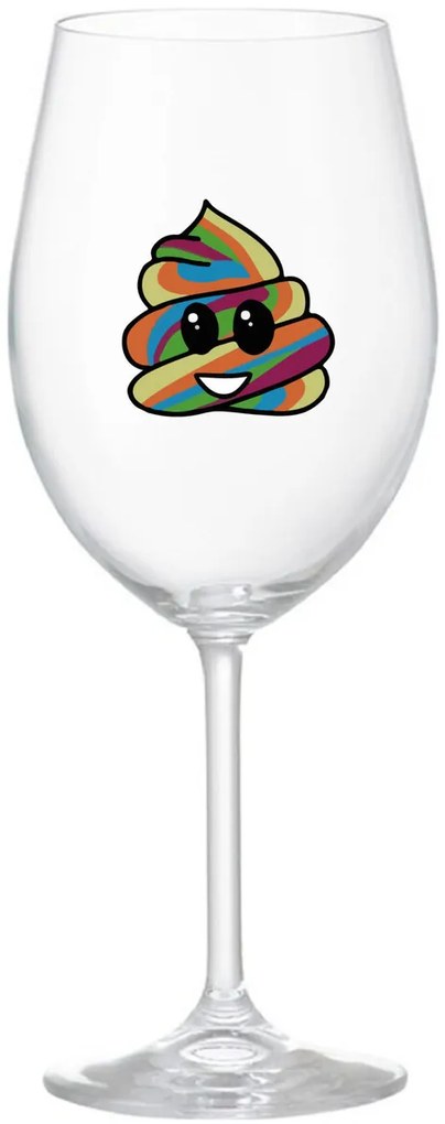 DUHOVÉ VESELÉ EE - priehľadný pohár na víno 350 ml