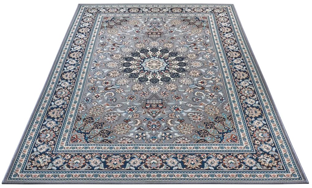 Hanse Home, Kusový koberec Flair 105717 Grey Blue – na von aj na doma, 120x180, šedá, chodba / predsieň