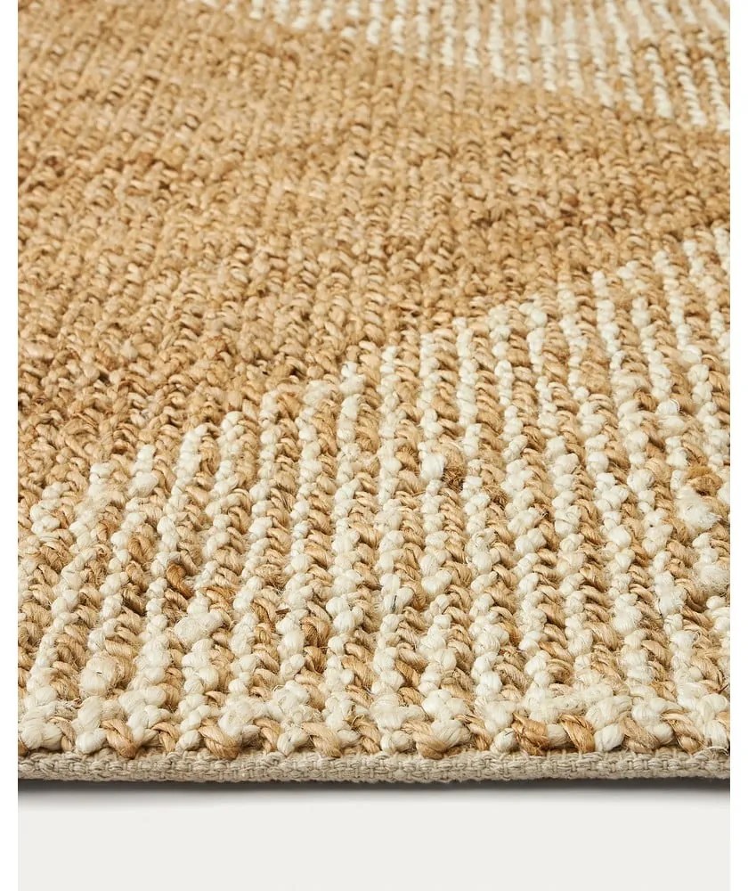 Béžovo-krémový jutový koberec 160x230 cm Maelan – Kave Home