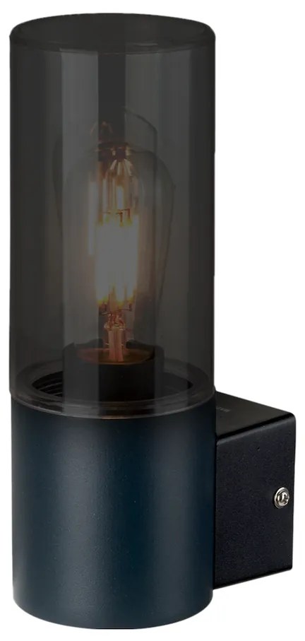 Exteriérové nástenné svietidlo Harlem, 1x plastové/čierne kovové tienidlo