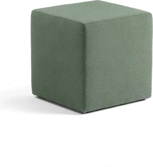 Taburet CASUAL, 500x500 mm, látka CURA, tmavozelená