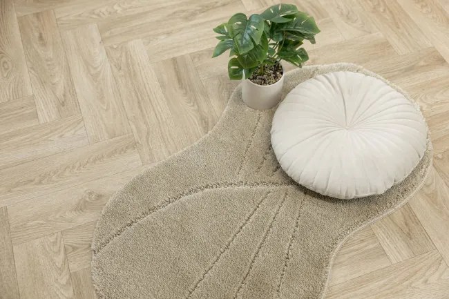 Kúpeľňový koberček Shell svetlobéžový