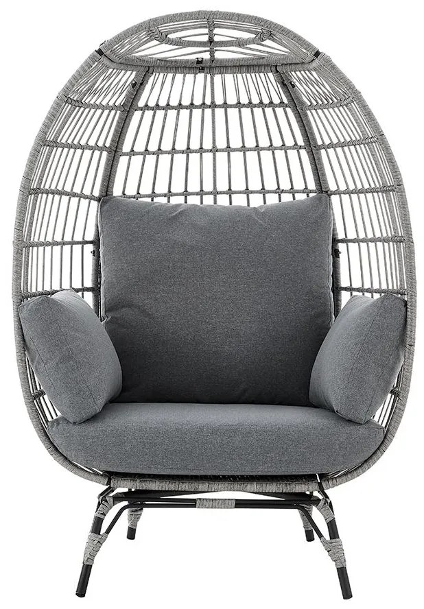 Záhradné kreslo vajíčko Avenberg ZAIRA, sivá