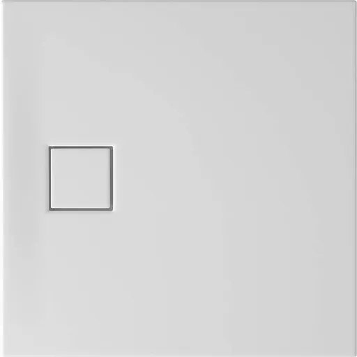 Cersanit Tako Slim, štvorcová sprchová vanička 80x80x4 cm + biely sifón, biela matná, S932-157