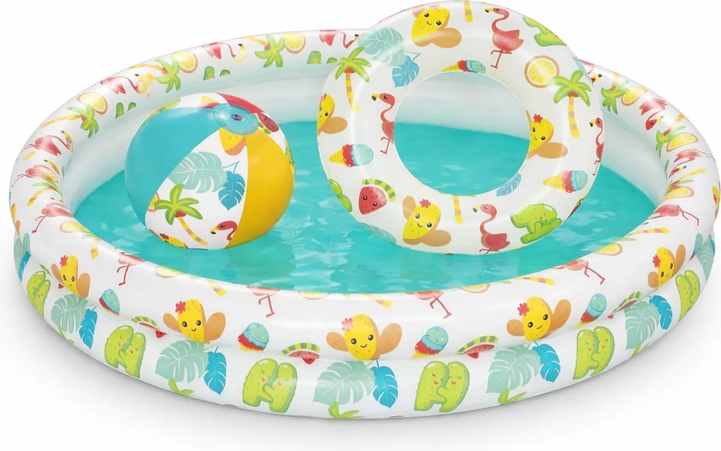 CH ZÁHRADNÝ BAZÉN FI 122 cm H20 + LOPTA + KOLESO