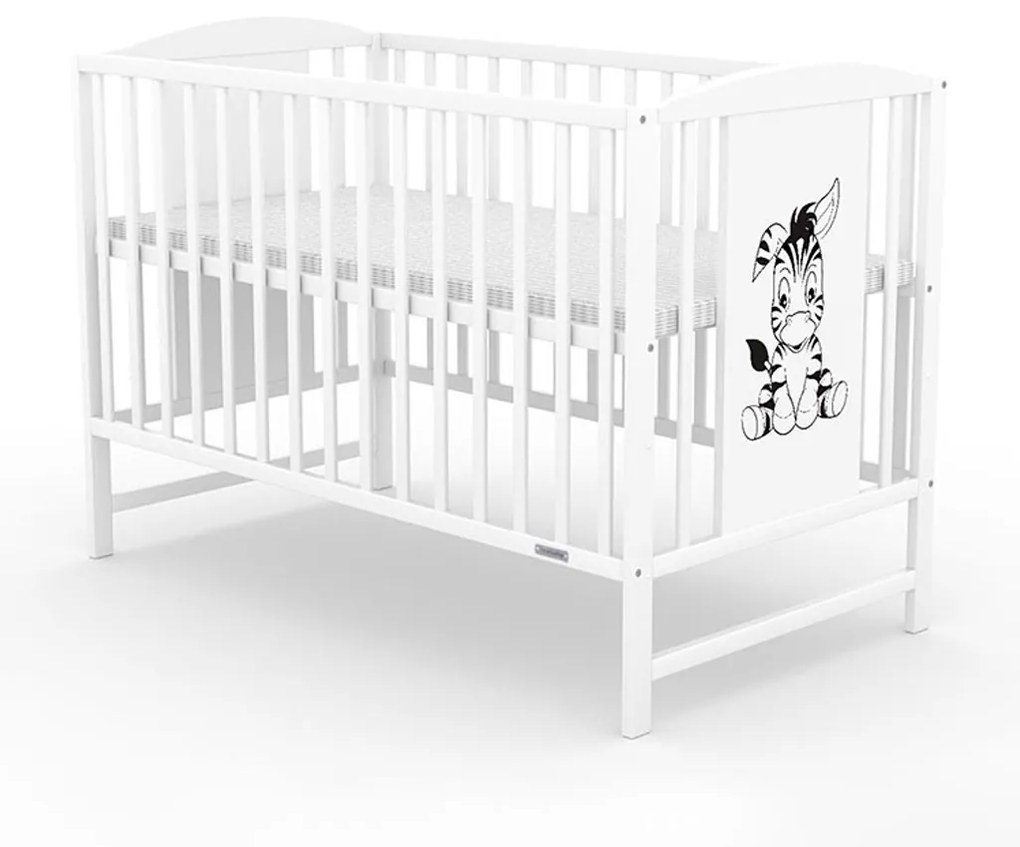 Detská postieľka New Baby POLLY Zebra biela