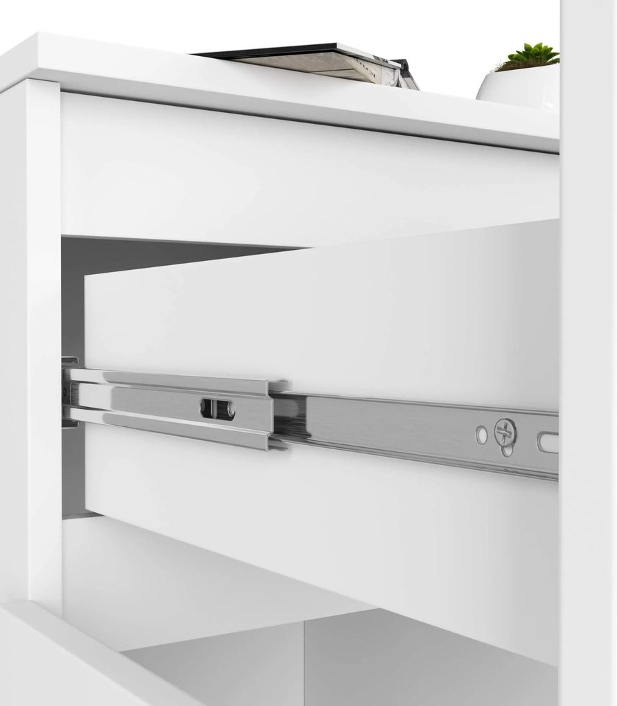 Komoda Kiara 80 cm 2 skrinky a 1 zásuvka biela