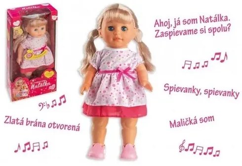 Teddies Bábiak Natálka chodiaca a slovensky spievajúca, 42 cm na batérie, so zvukom