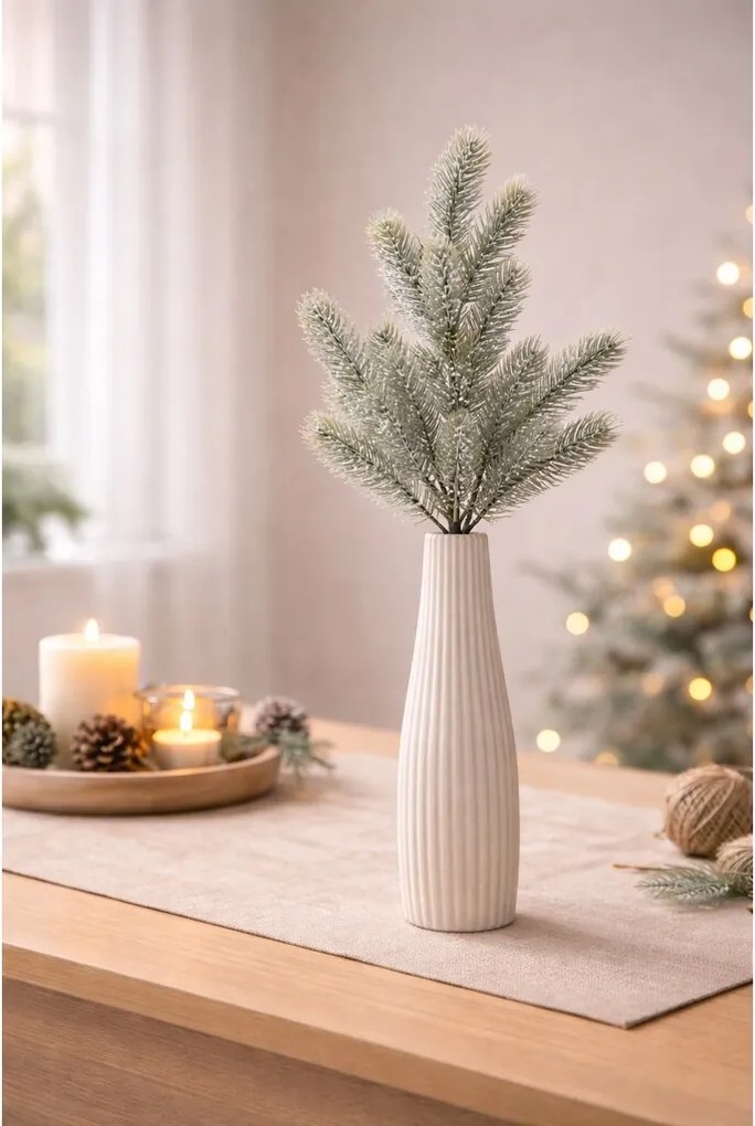 Umelá smreková vetva srienistá, 25 x 60 cm