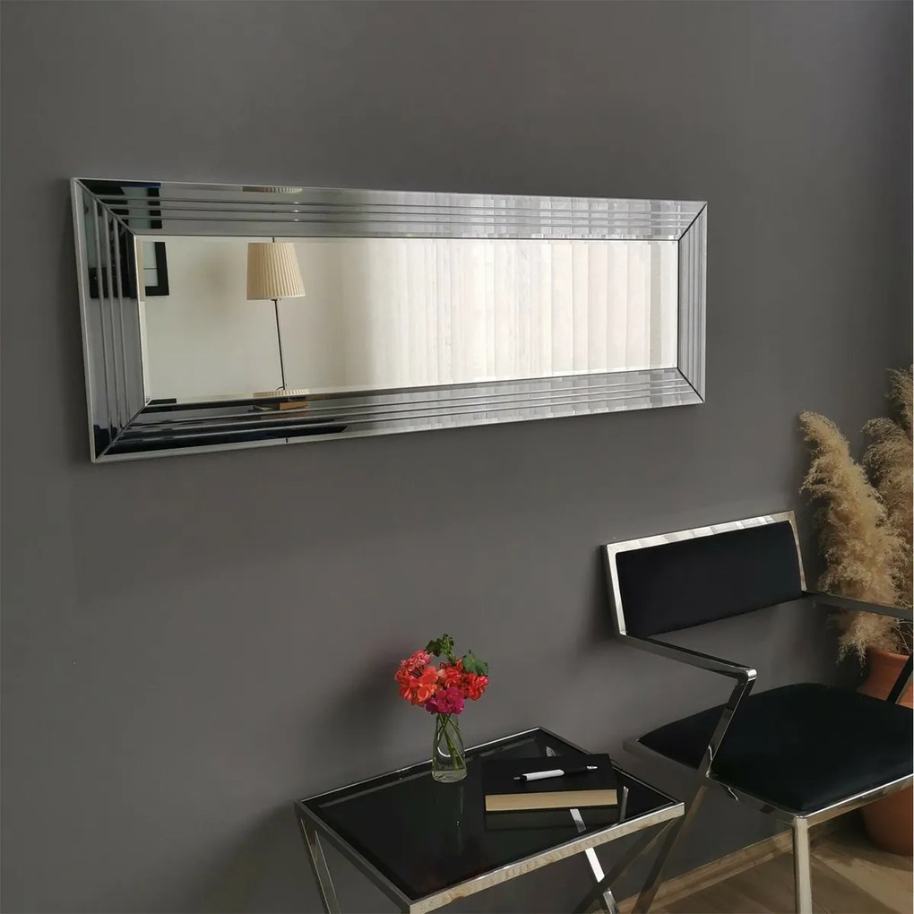 Strieborné zrkadlo C 40 x 120 cm