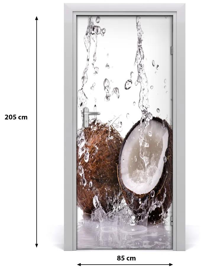 Fototapeta na dvere do domu samolepiace kokos 85x205 cm