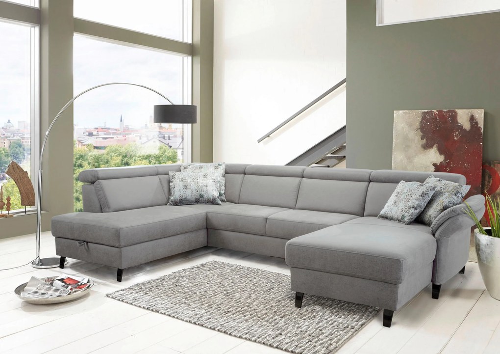 XXXLutz SEDACIA SÚPRAVA, textil, svetlosivá Sit & More - Sedačky - 000144005230