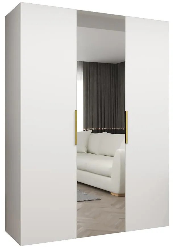 Skriňa Marbella II 150 biela/zlatá