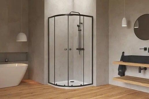 Sprchový kút štvrťkruh 80x80 cm SAT Project SATBKMUS80CT