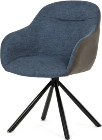 Jedálenská stolička Autronic 58x81 cm modrá látka DCH-Y1143 BLUE2