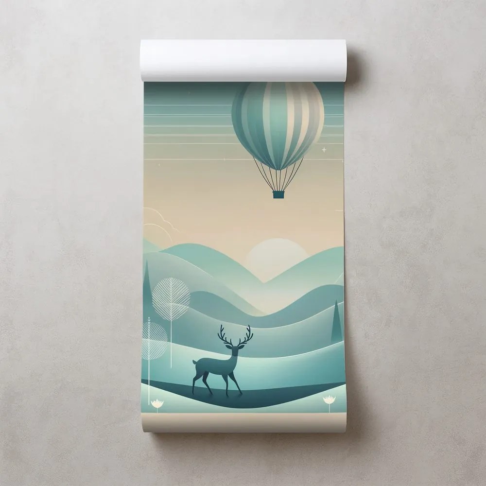 Tapeta snová krajina s balónom