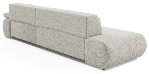 Rohová rozkladacia sedacia súprava s úložným priestorom do tvaru L PRATO pravá béžová