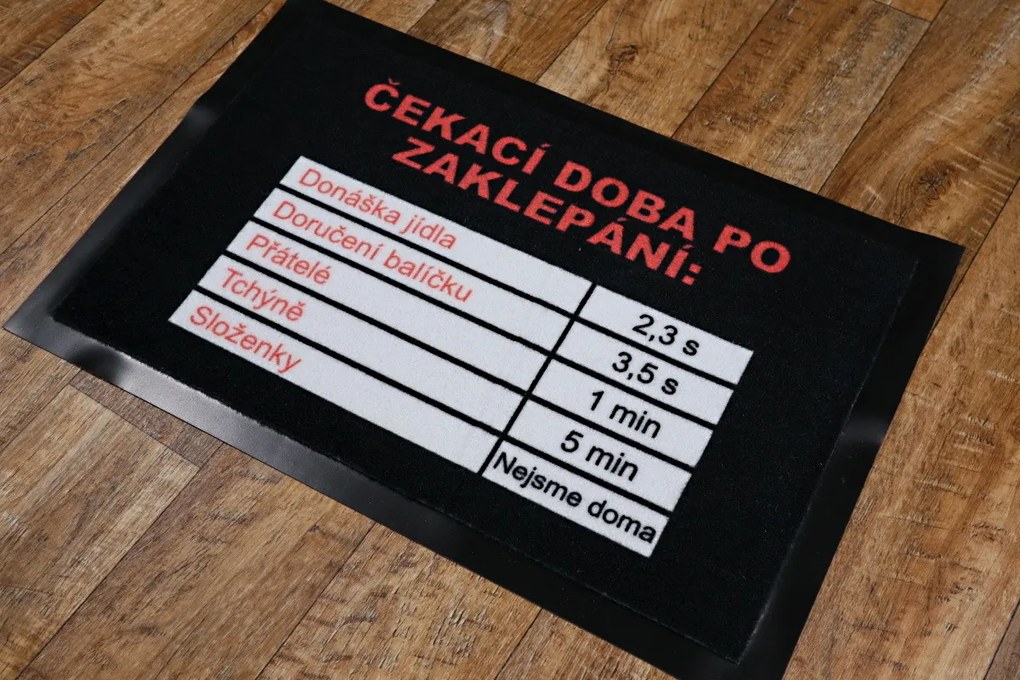 GDmats, Rohožka Čakacia doba 40x60 cm – na von aj na doma, 40x60, šedá