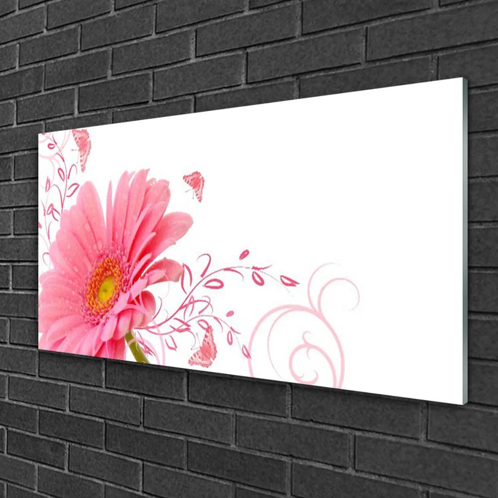 Obraz na skle Kvet rastlina príroda 125x50 cm