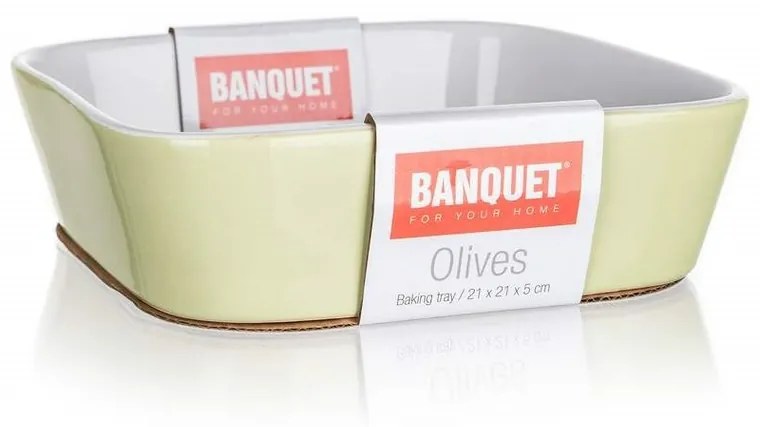 Banquet Keramická zapekacia miska OLIVES, 17,5 x 17,5 x 5 cm