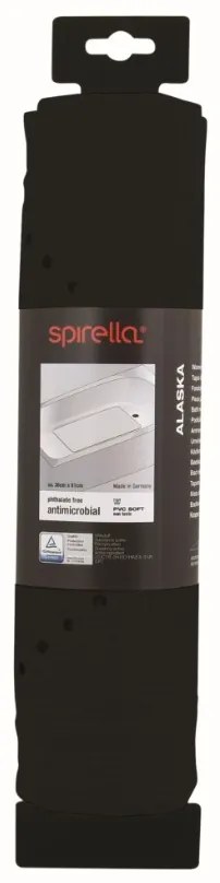 Spirella Protiskluzová podložka do vany ALASKA,čierna, 71 x 36 cm