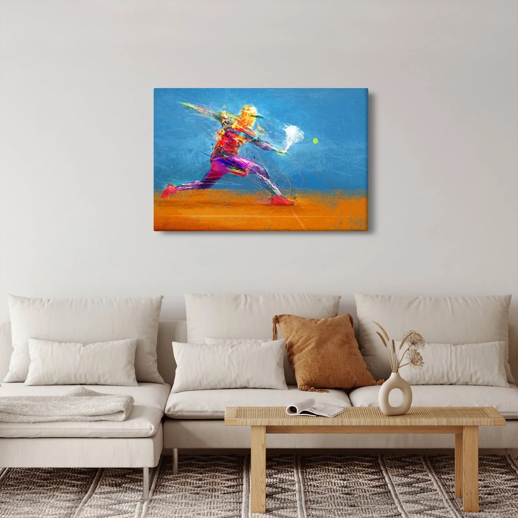 Obraz - Maľovaný tenista (90x60 cm)