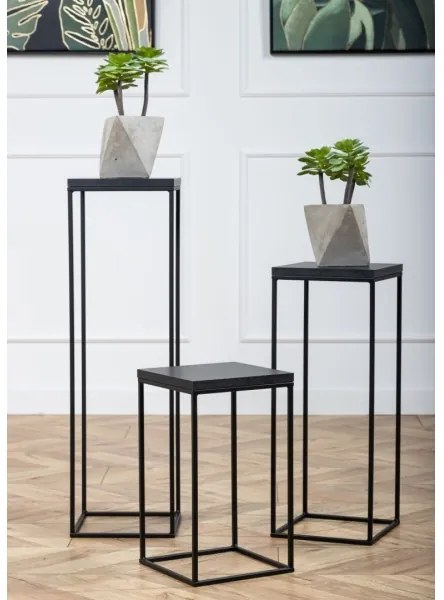 Stojan na kvety BASICLOFT 40x24 čierna