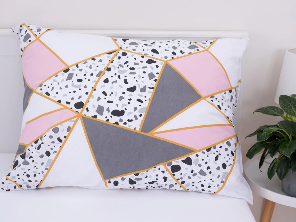 Bavlnená obliečka na vankúš 70 × 90 cm – Nadira ružová
