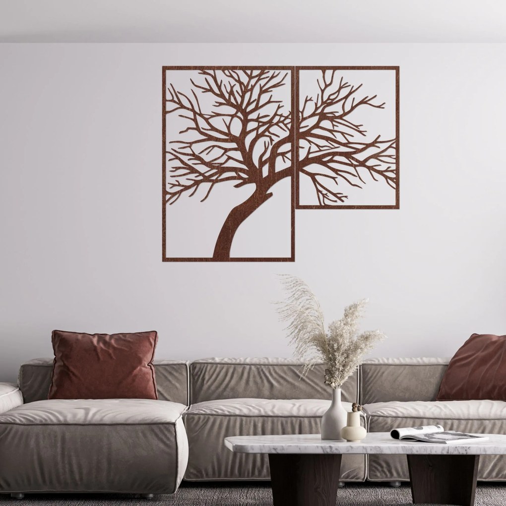 Viacdielny drevený obraz s motívom stromu | TERCHA: Preglejka Topoľ - Honey 3071 60 x 40 cm 3828-84637 PR0221