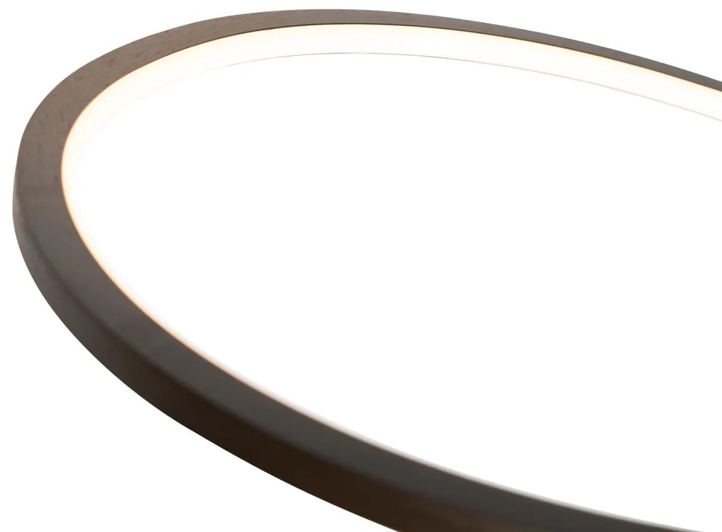 Dizajnové závesné svietidlo bronzové 72 cm vrátane LED 3-stupňového stmievača - Rowan