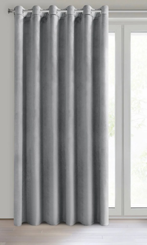 ZATEMŇOVACÍ ZÁVES NA KRÚŽKOCH MELANIE 215X250 CM STRIEBORNÁ