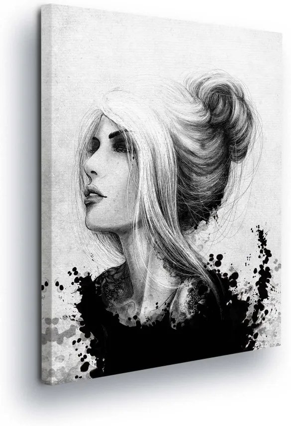 GLIX Obraz na plátne - Black and White Blonde III 100x75 cm