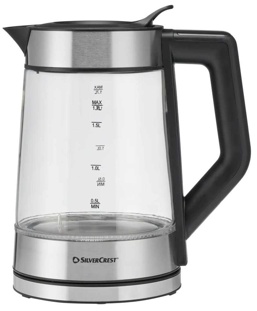Silvercrest®  Sklenená rýchlovarná kanvica s digitálnym displejom Premium  (100395446)