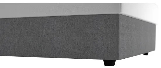 Čalúnená posteľ s úložným priestorom a matracom DARIA 120x200 cm sivá