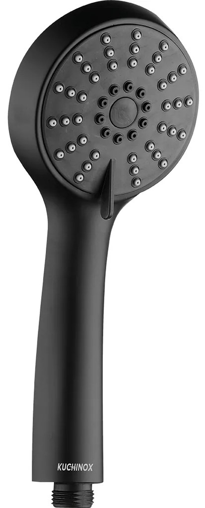 Kuchinox Cento, ručná sprchová hlavica, 3-funkcie, čierna matná, LAV-NKC_7SAD