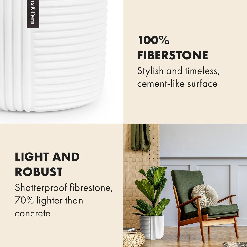 Fox & Fern Hasselt, kvetináč z polystonu, ručne robený