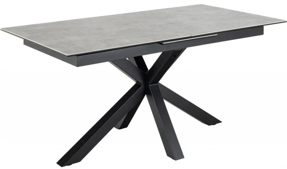 Jedálenský rozkladací stôl Heaven 168/210 cm sivý/čierny