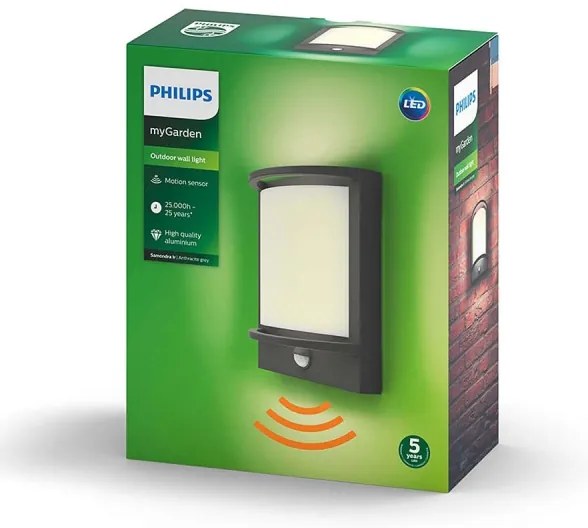 Philips 17392/93/P0 - LED Vonkajšie nástenné svietidlo SAMONDRA LED/12W IP44