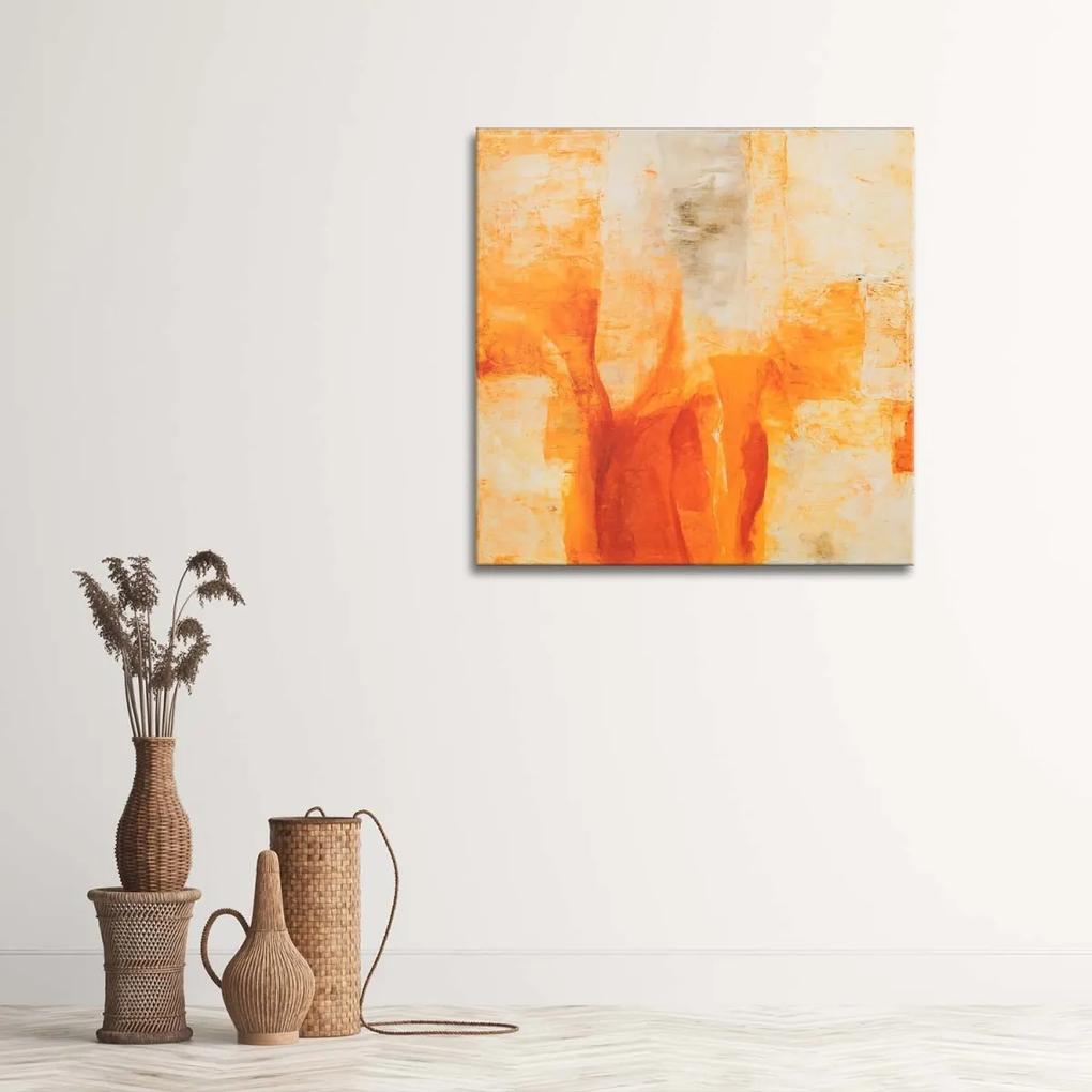 Obraz na plátně Oranžový abstrakt - 60x60 cm