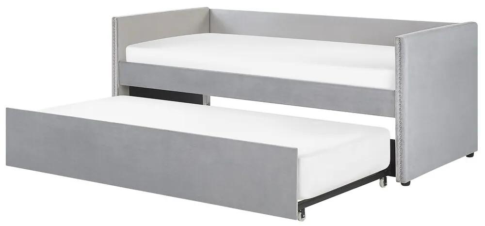 Jednolôžková posteľ 200 x 90 cm Tish (sivá) (s roštom). Vlastná spoľahlivá doprava až k Vám domov. 1076233