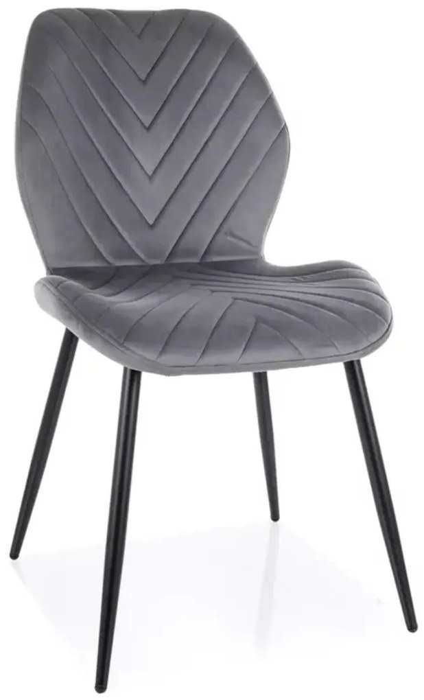 Stolička Mike Velvet sivá