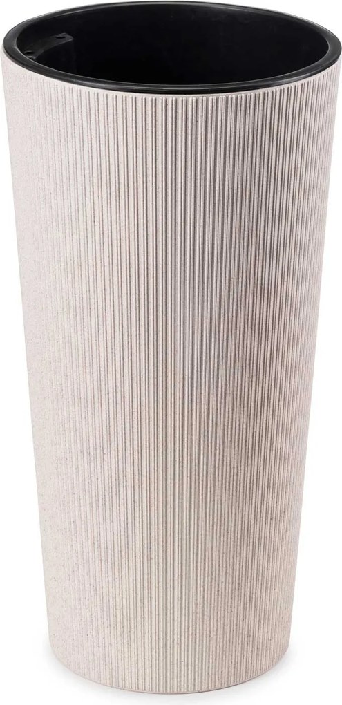 PLASTOVÝ KVETINÁČ URBANIKA ECO SADA 2KS 57X30 CM+46,6X25,5 CM BÉŽOVÁ