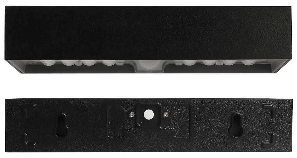 Ecolamp Exteriérové solárne nástenné LED svietidlo Brick, 1x LED 6w, čierna, pohybový senzor