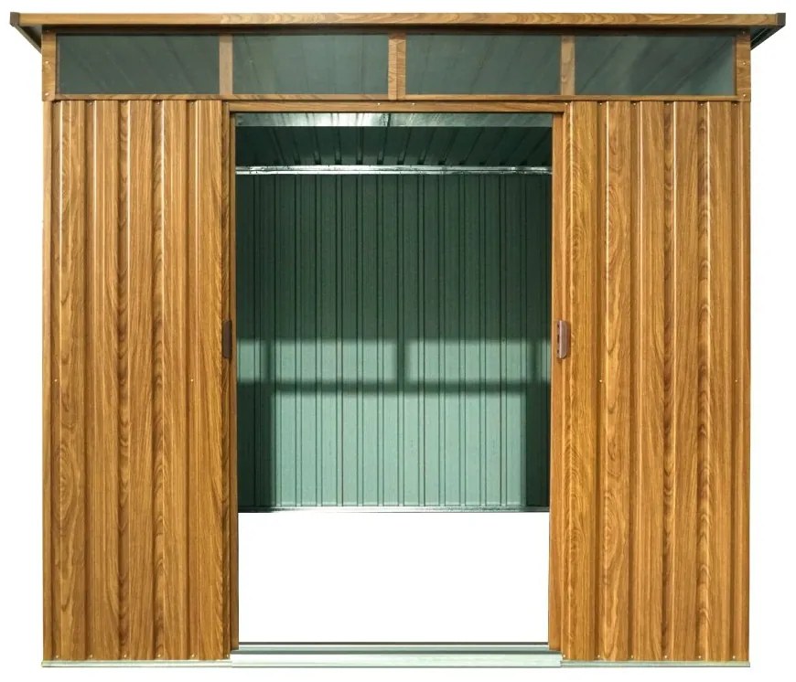 Záhradný domček BestBerg ZDSL-4D / 4,6 m² / 238 x 194 x 202 cm / červené drevo / hnedá