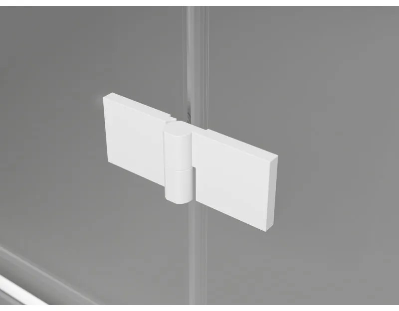 Mexen, Mexen Lunar pravé otočné sprchové dvere 70 cm, transparentné, biele - 834-070-000-20-00-P