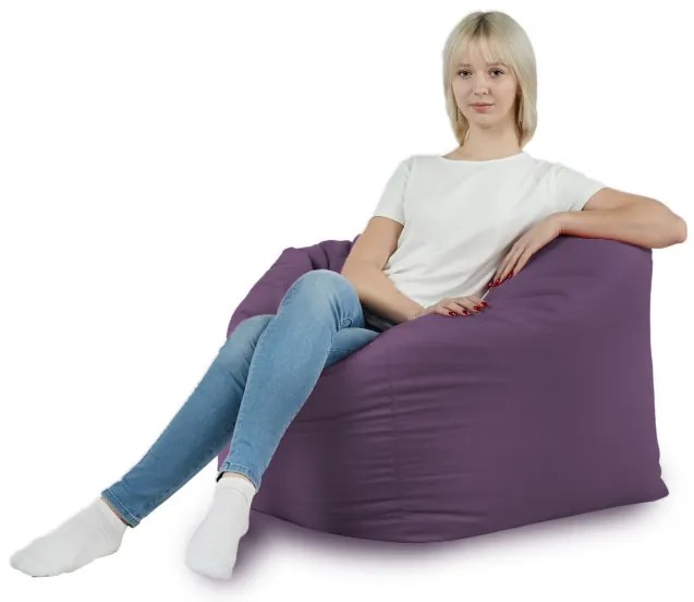 Sedací vak AMALFI plyš fialový
