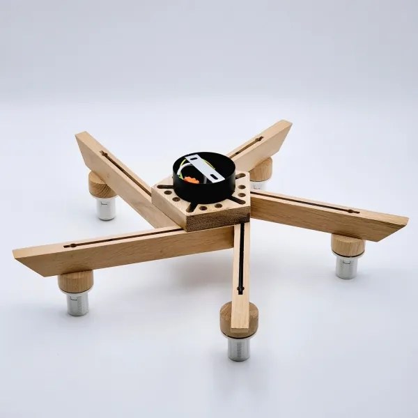 Prisadený luster ANTONIO 5xE14/40W/230V dub